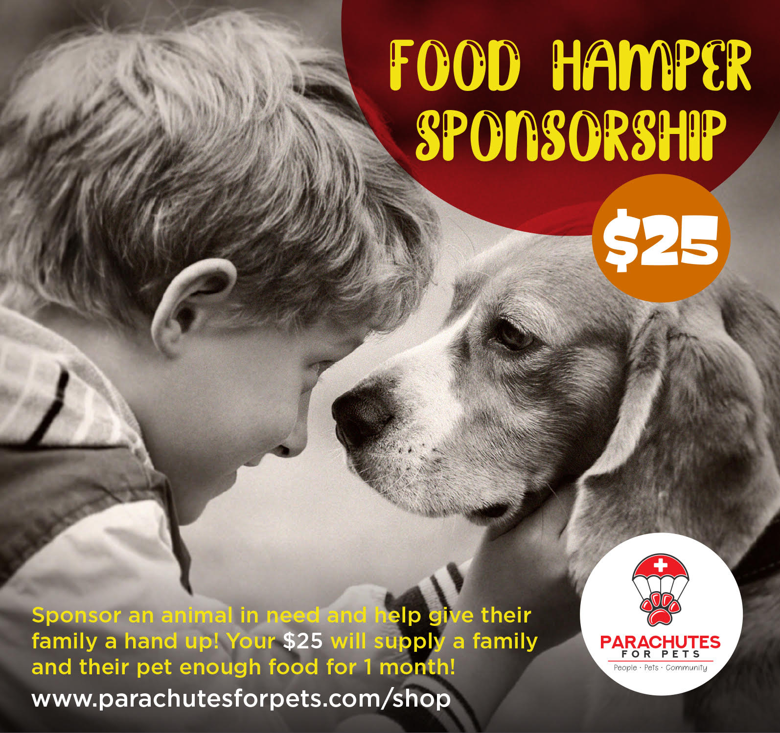 Food Hamper Sponsorship - Parachutes For Pets